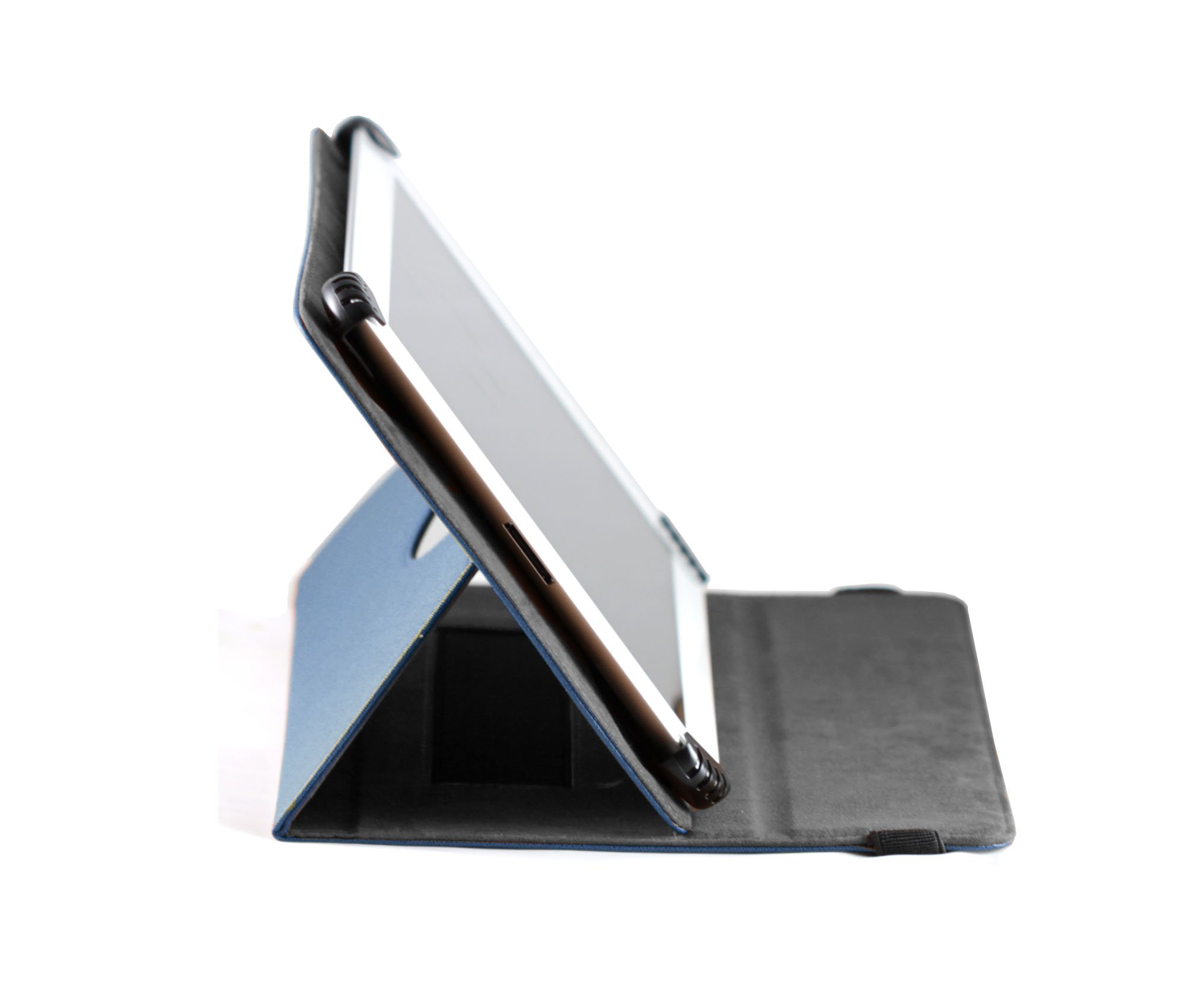 Navitech 7" Blue Leather Book Style Folio Case/Cover & Stylus Pen Compatible with Samsung Galaxy Tab 4 Nook