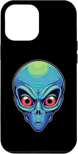iPhone 13 Pro Max Alien Face UFO Alien Head Funny Alien Case