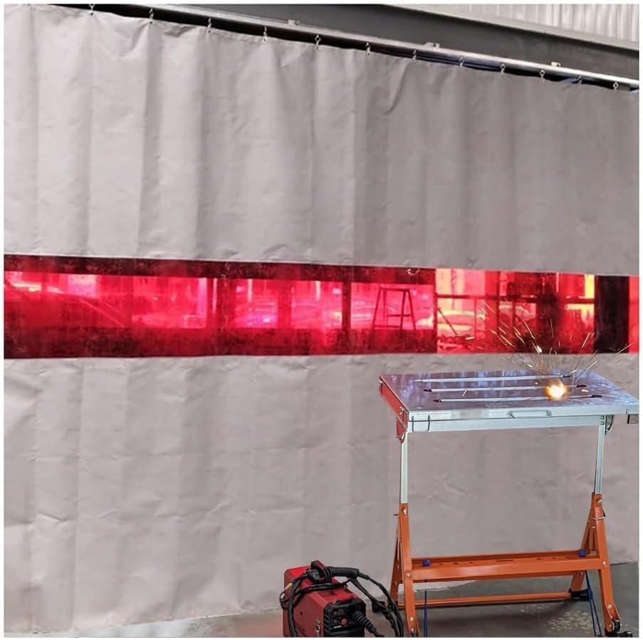 Generisch Schweißerschutzdecke (Rollenbreite), flammhemmend, wasserdicht, feuerfest, Abriebfest, mit Silikonbeschichtung, UV-beständig, mit Sichtfenster, funkenbeständige
