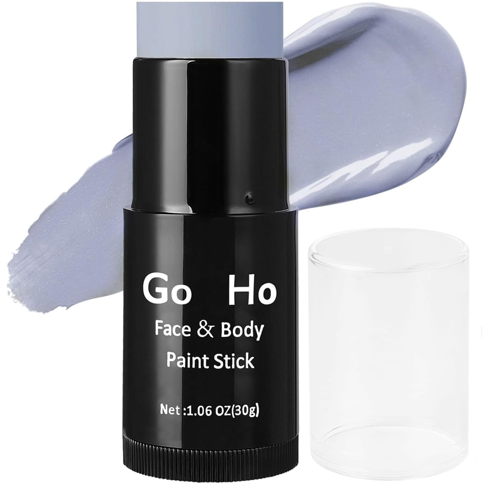 Go Ho Cream-Blendable Light Grey Face Paint Stick,Full-coverage Grey Body Paint Stick for Adults Children Halloween Cosplay SFX Vampire Zombie Makeup,