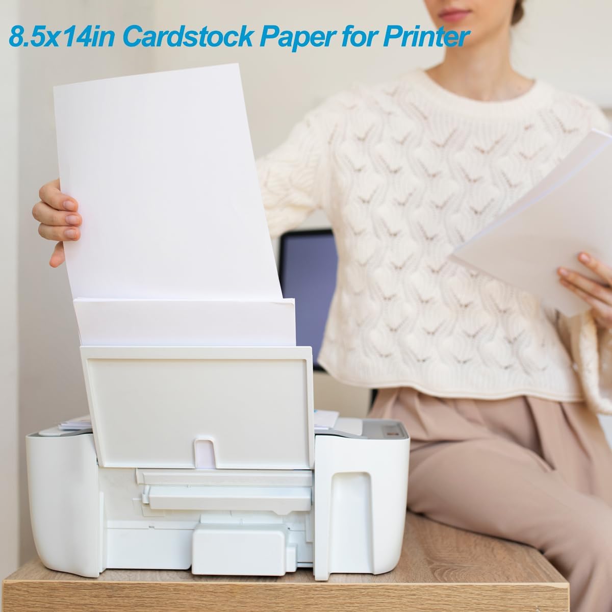 (4-Pack) 8.5" x 14" White Legal Size Card Stock Paper - 200 Sheets Premium Smooth 80lb Cover Cardstock - Perfect for Arts and Crafts, Documents, Programs, Menus Printing, Posters