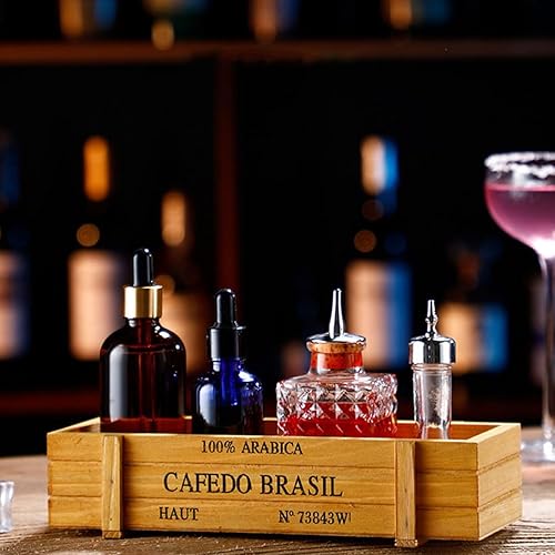 Miniatura 9 de ARTIBETTER Caja de almacenamiento de botellas amargas, multiherramientas, soporte de vino de madera, cajas de herramientas multiusos, cajas