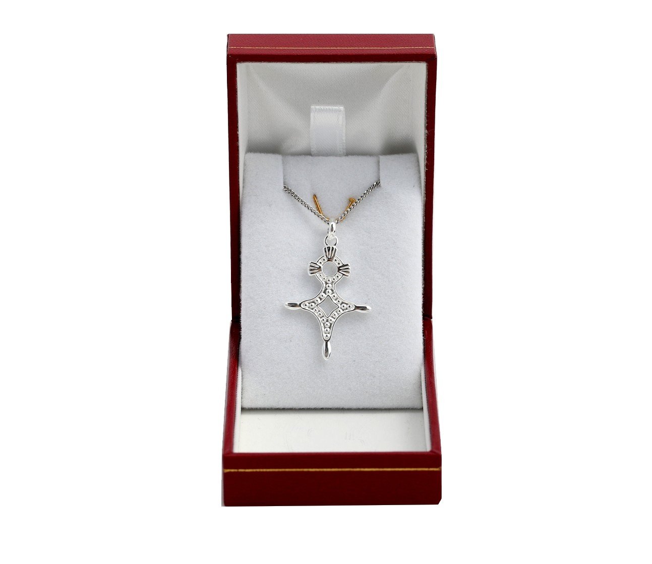 Collier 50cm + Croix du sud agadez | ensemble chaine et pendentif en Argent Massif 925 avec boite pour offrir | cadeau femme