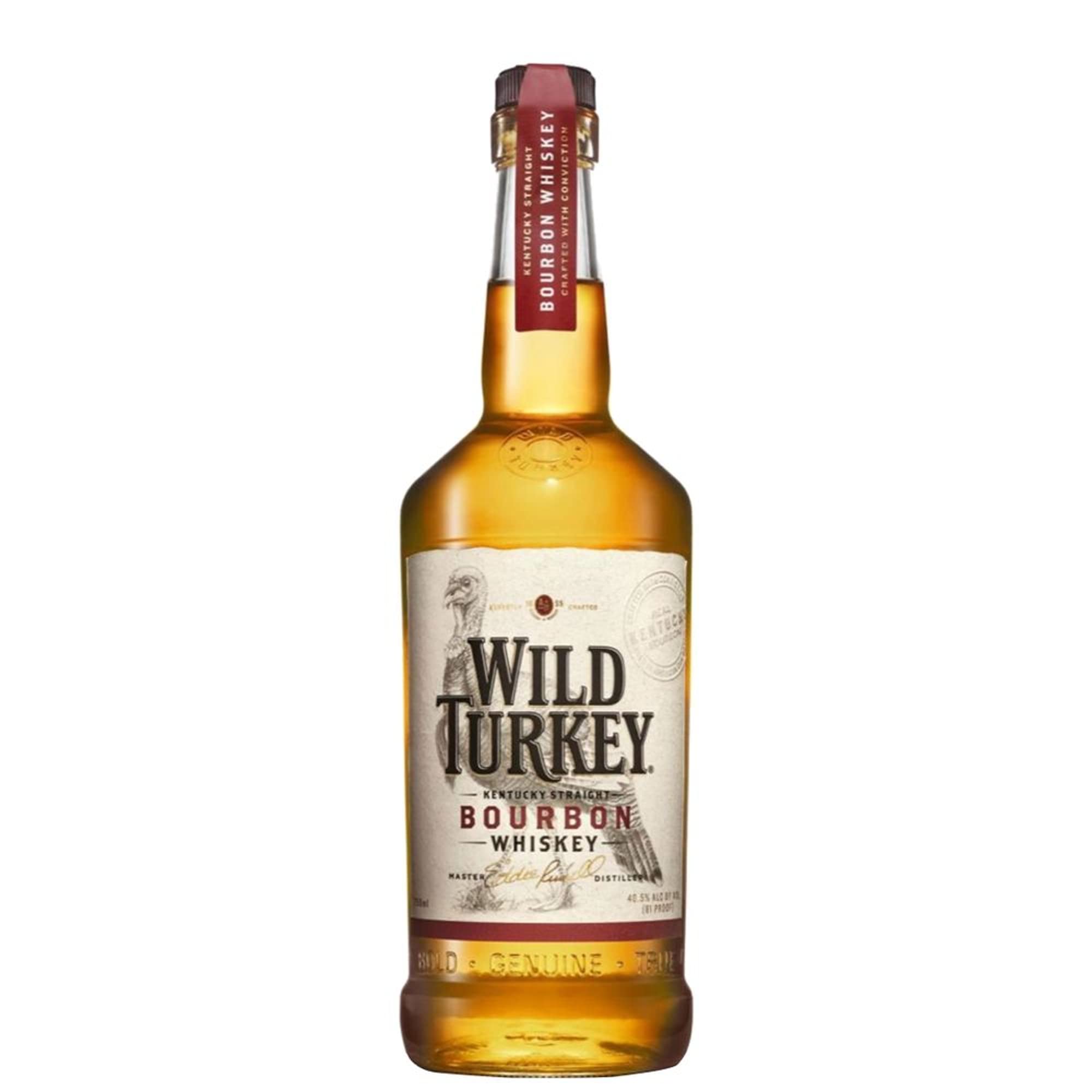 Wild Turkey Kentucky Straight Bourbon Whiskey 81 Proof 1 Liter 40,5% Vol.
