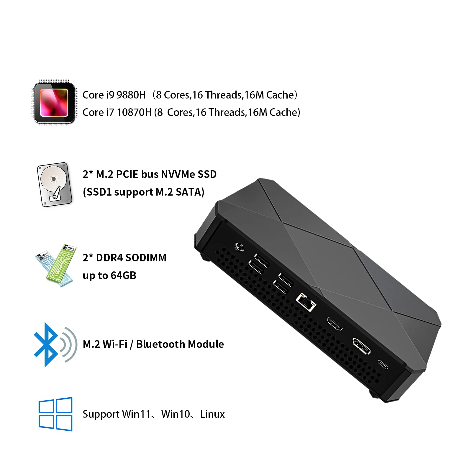 Windows11 Core i9-9880H 32GBメモ 2000GB Windows11 Core i9-9880H