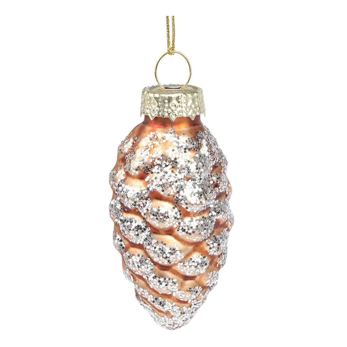 Pendentifs sapin de Noël en verre pour décoration de fête et suspension artisanale