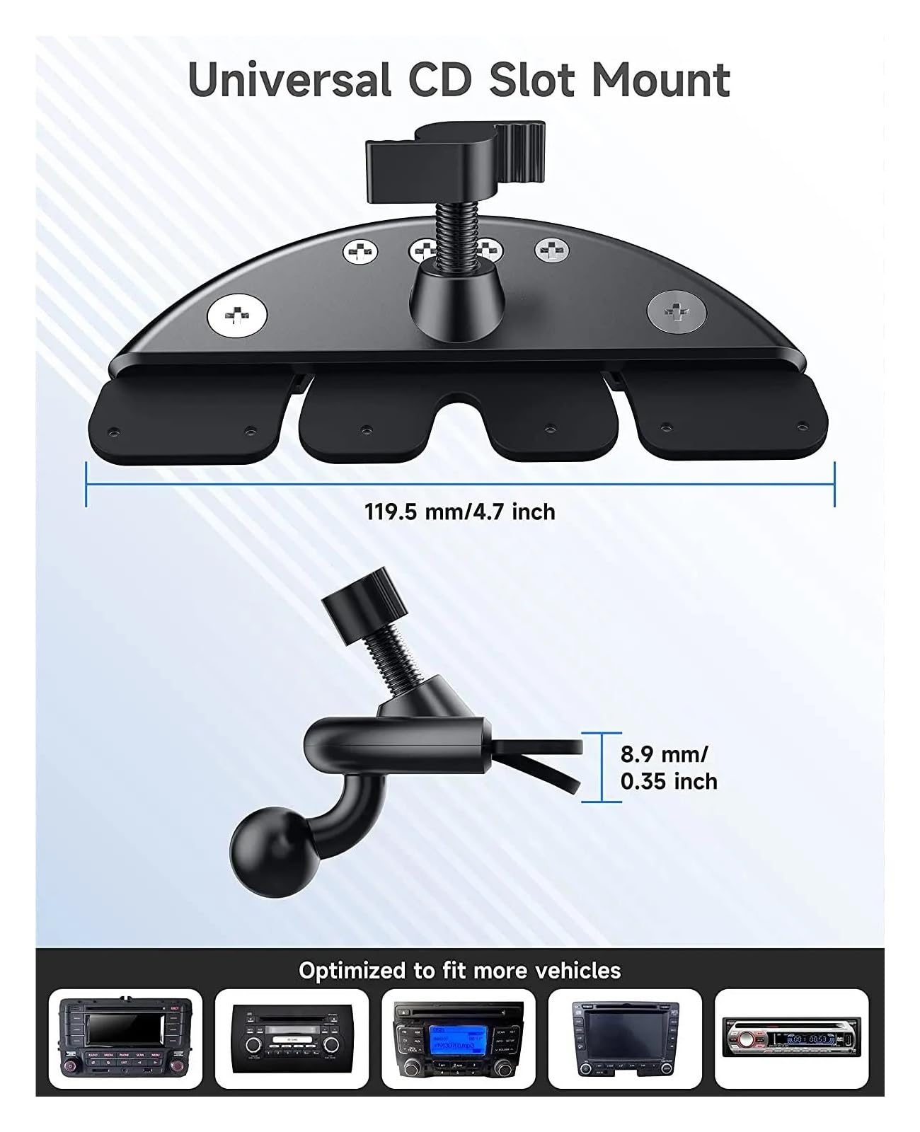 Porta Cellulare Auto Supporto universale per telefono con slot per CD per auto, con sgancio rapido, supporto per telefono cellulare per Xi&ao&mi