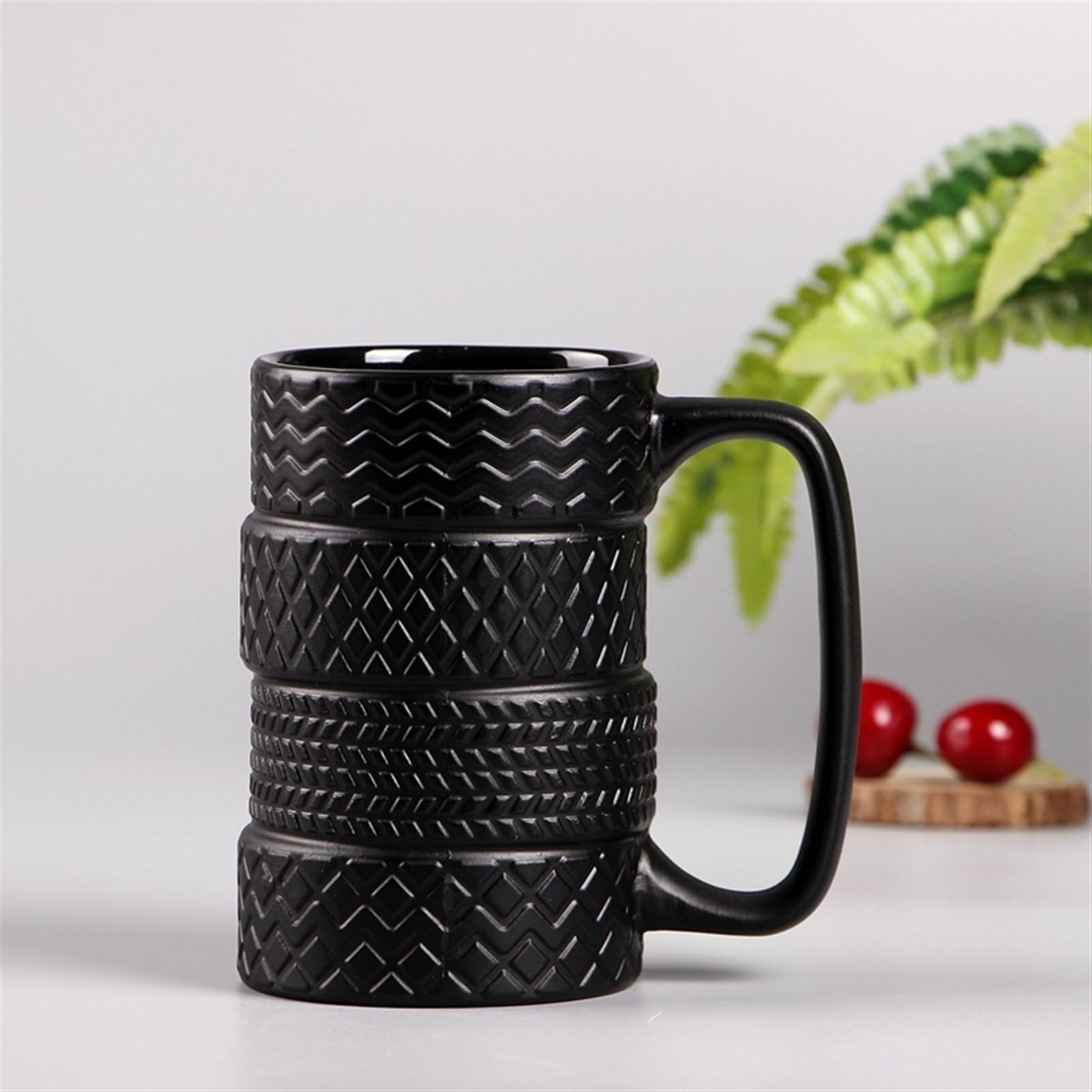 Kubek na wodę Opona Ceramiczny kubek Duża pojemność Porcelana Kawa Mleko Herbata Czarne kubki Prezenty