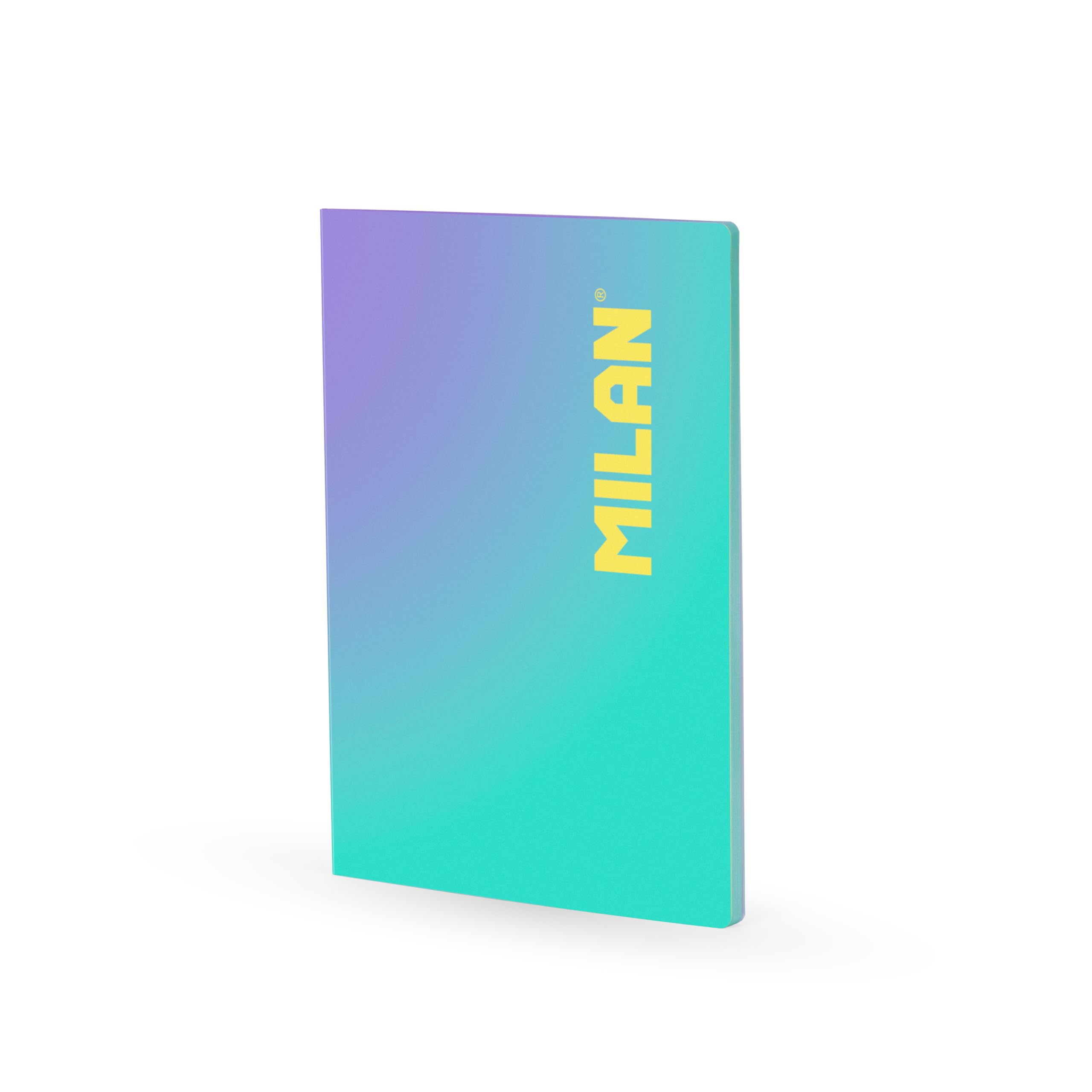 MILAN A4 Glued Notebook, Lined Paper, 48 Sheets of 95 g/m², Sunset Collection, Turquoise
