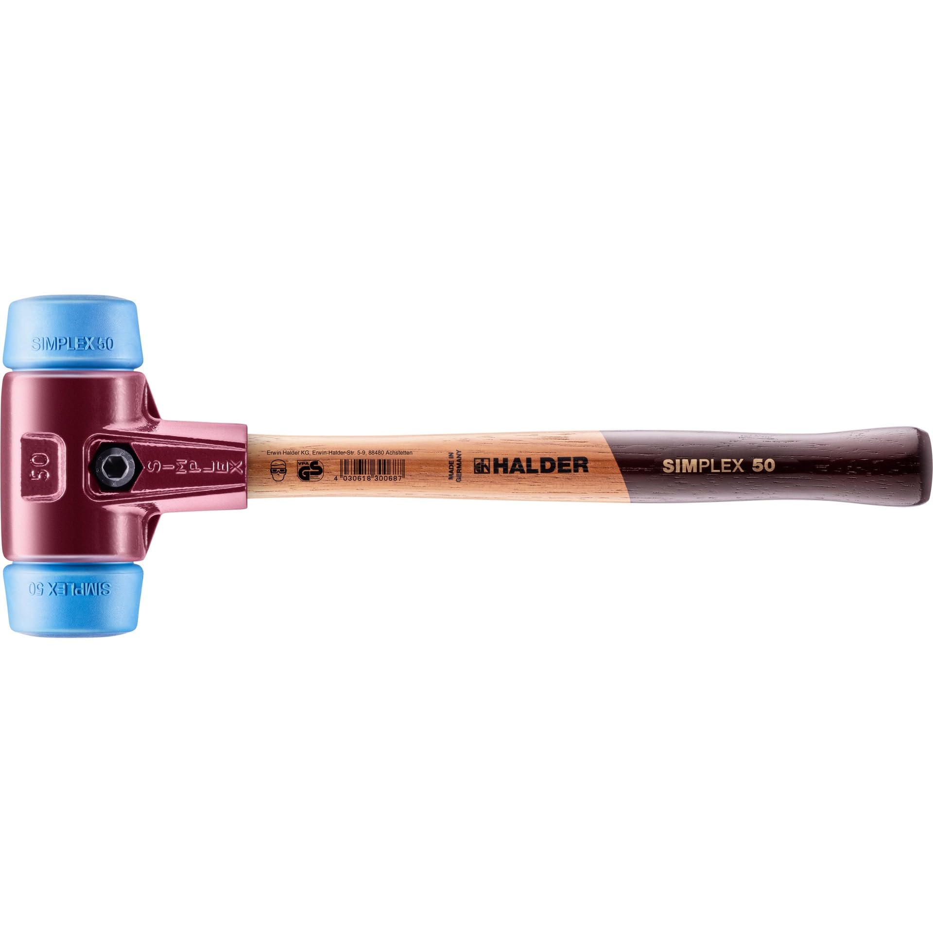 Halder Multi-Colour 3001050 "Simplex" Tpe-Soft-Face Mallet, 50 Mm