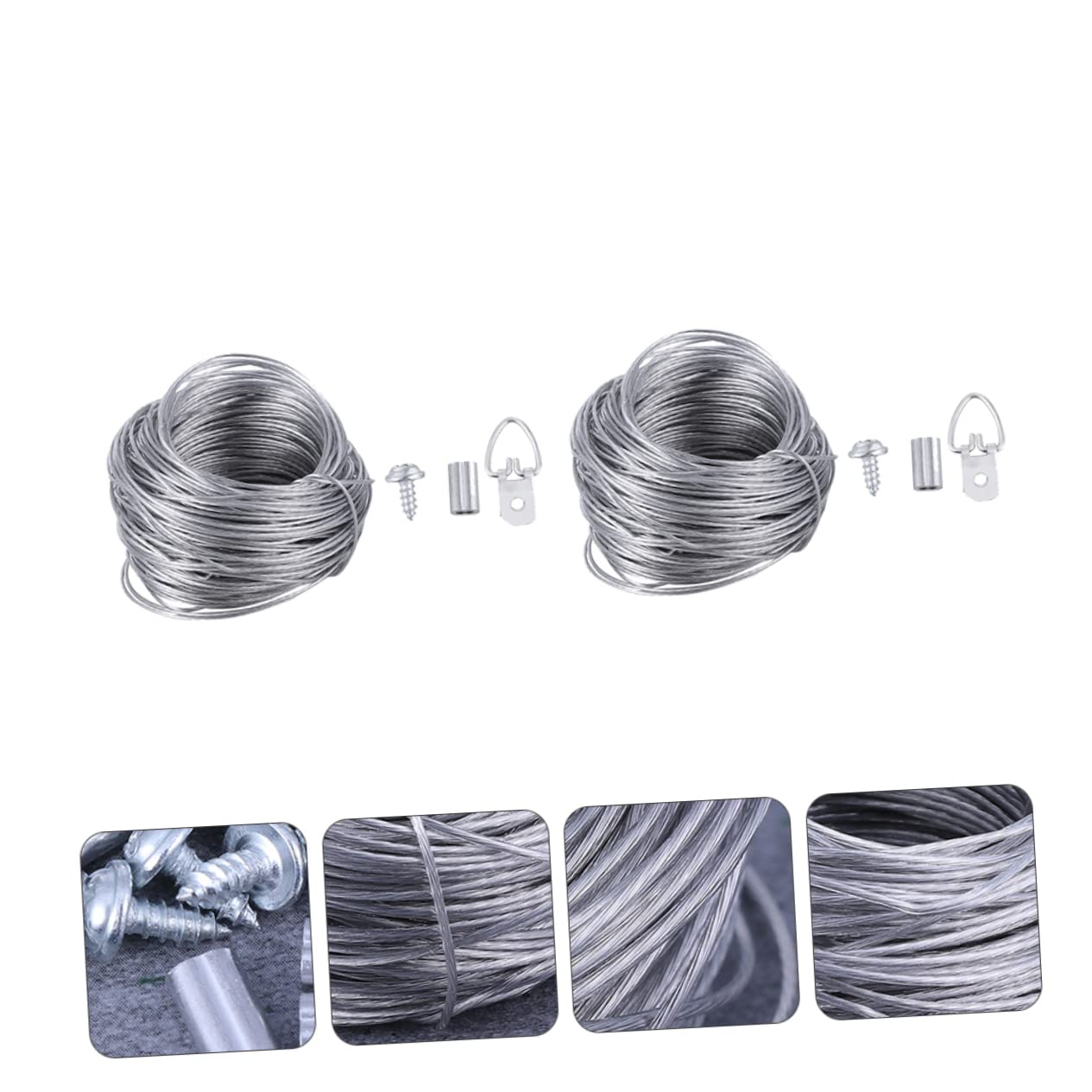 UKCOCO 4juegos Ganchos De Colgar Cable Para Marcos De Fotos De Cuerda Ganchos Para Pared Fácil Instalación y Uso Para Proyectos De Arte y Decoración Rústica