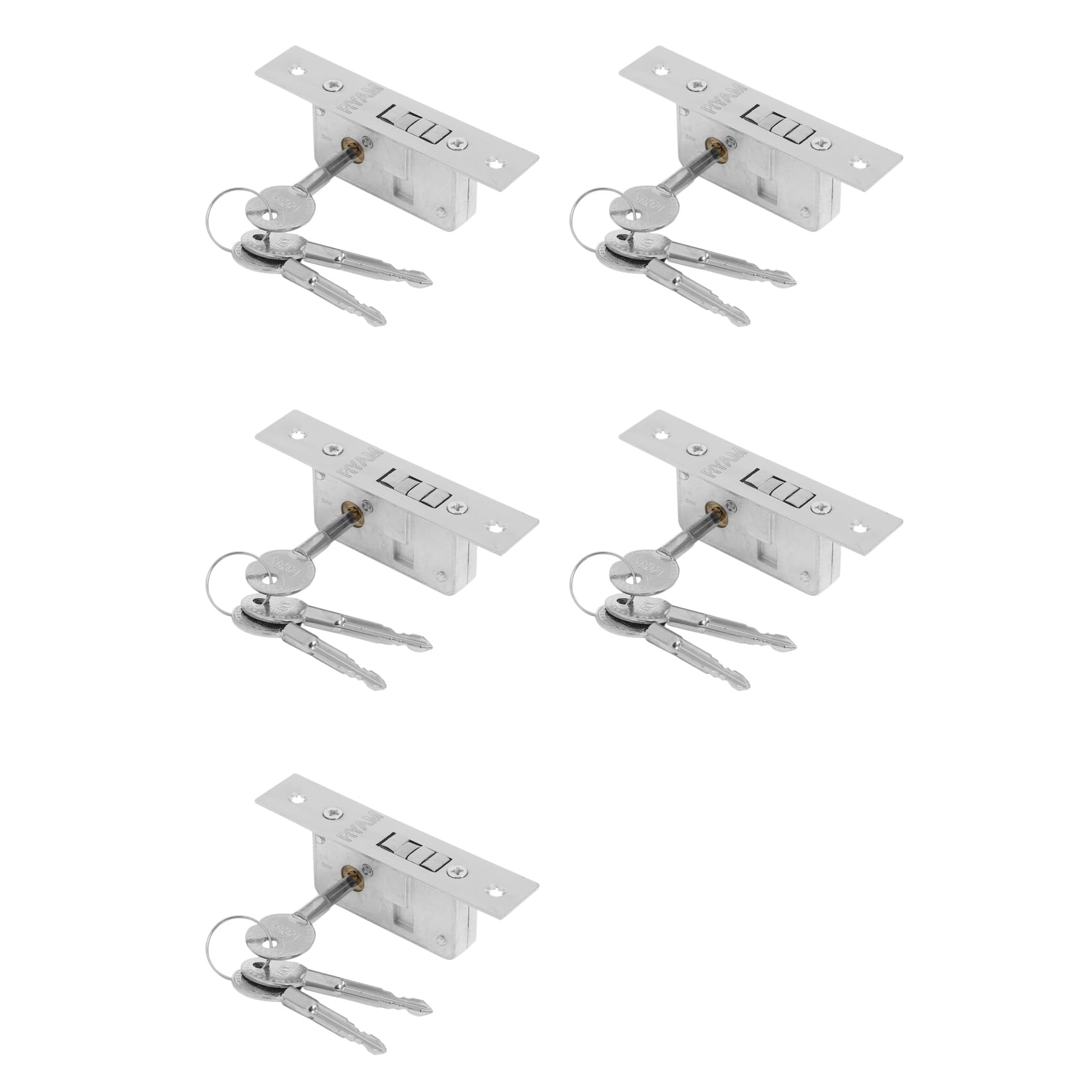 Jnchdghwa 5X /Door Lock, Sliding Door Hook Lock, Alloy Lock Body, Frame Glass Door, Sturdy, Door Hardware