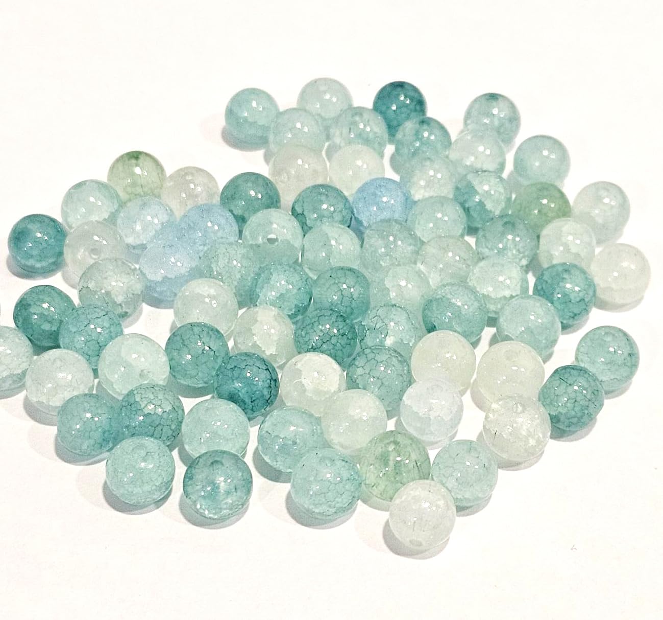 Perles en agate motif dragon bleu marine 8mm pour création de bijoux DIY