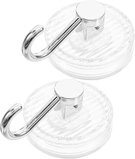 BESPORTBLE Heavy Duty Suction Cup Hooks 2Pcs Strong Vacuum Hangers Removable Bathroom Kitchen Wall Hooks for Shower Door Storage