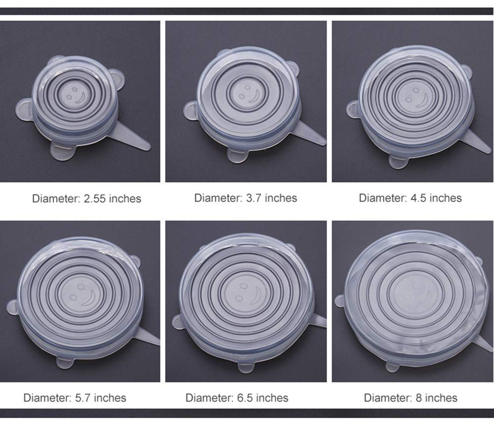 Coperchi Elastici In Silicone, 12 Pezzi Coperchio In Silicone Estensibile Di Diverse Dimensioni, Coperchi In Silicone, Riutilizzabile E Permanentemente Espandibile, Per Barattoli, Ciotole, Bottiglie - Foto 2