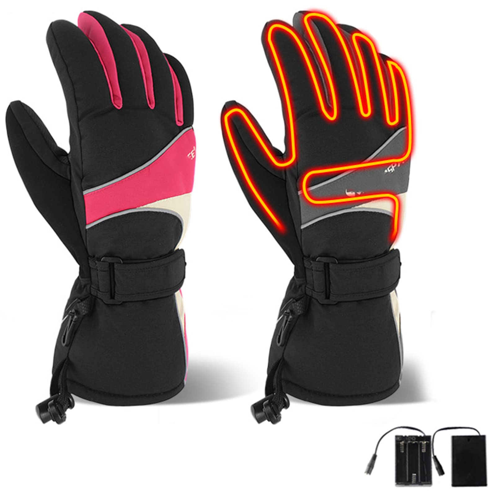Gants chauffants électriques hiver pour vélo et moto unisexes taille s