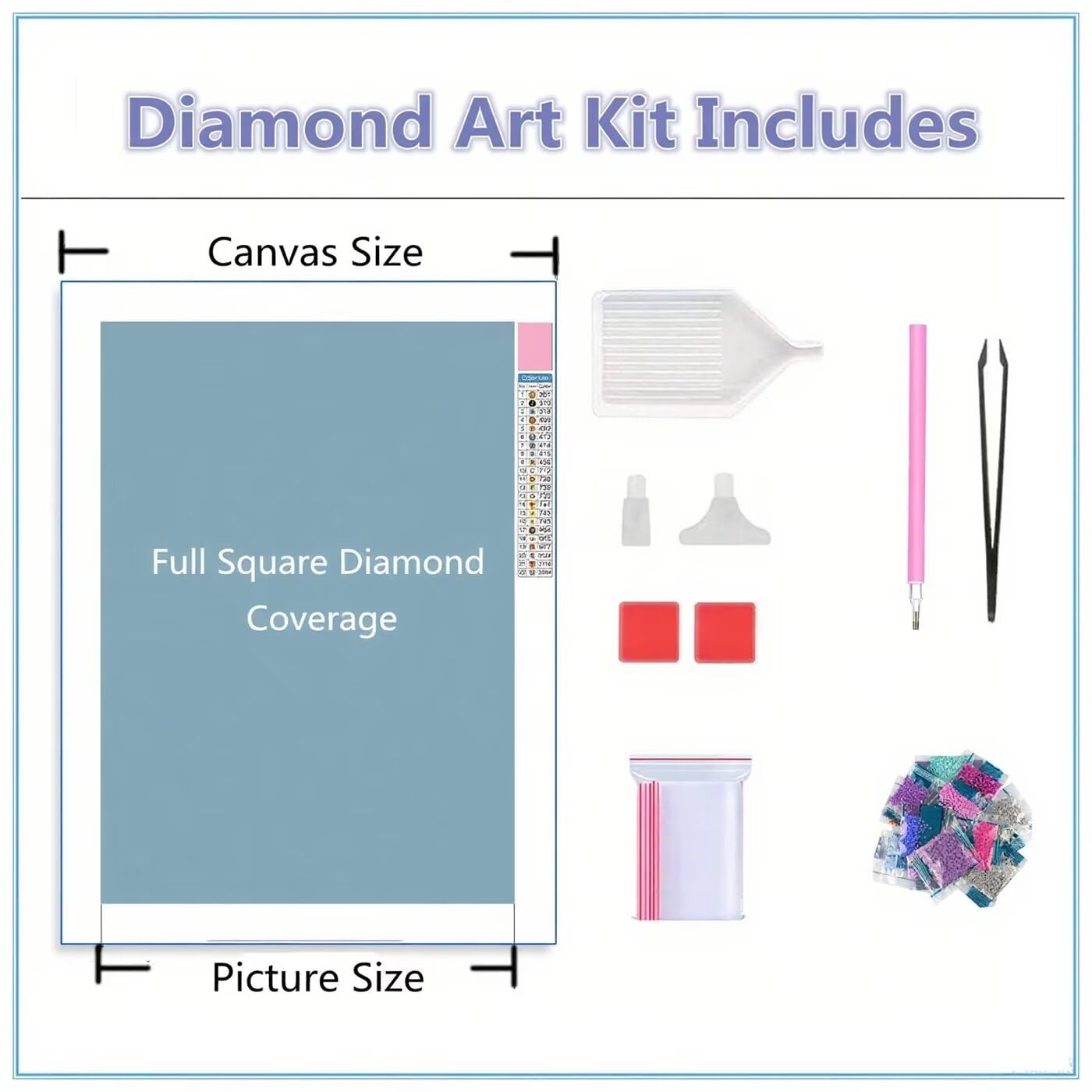 Meothan Kit Diamanti Dipinti 5D: Luna E Vetro Colorato, Tela 30,5x40,6 Cm. Set Completo Per Adulti E Principianti, Idea Regalo Fai Da Te.