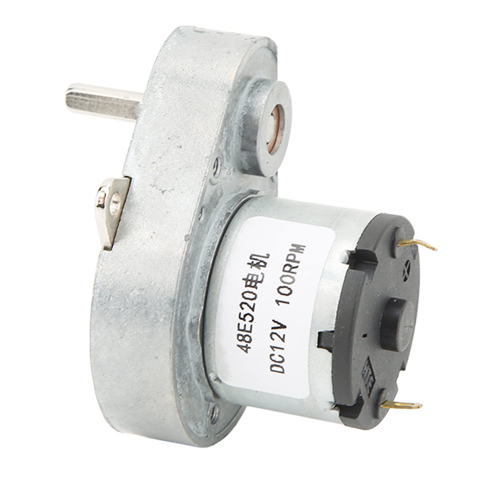 DC Gear Motor, High Torsion 12V Worm Gear Motor 48E520 Reversible 100RPM Self Locking for Medical Equipment