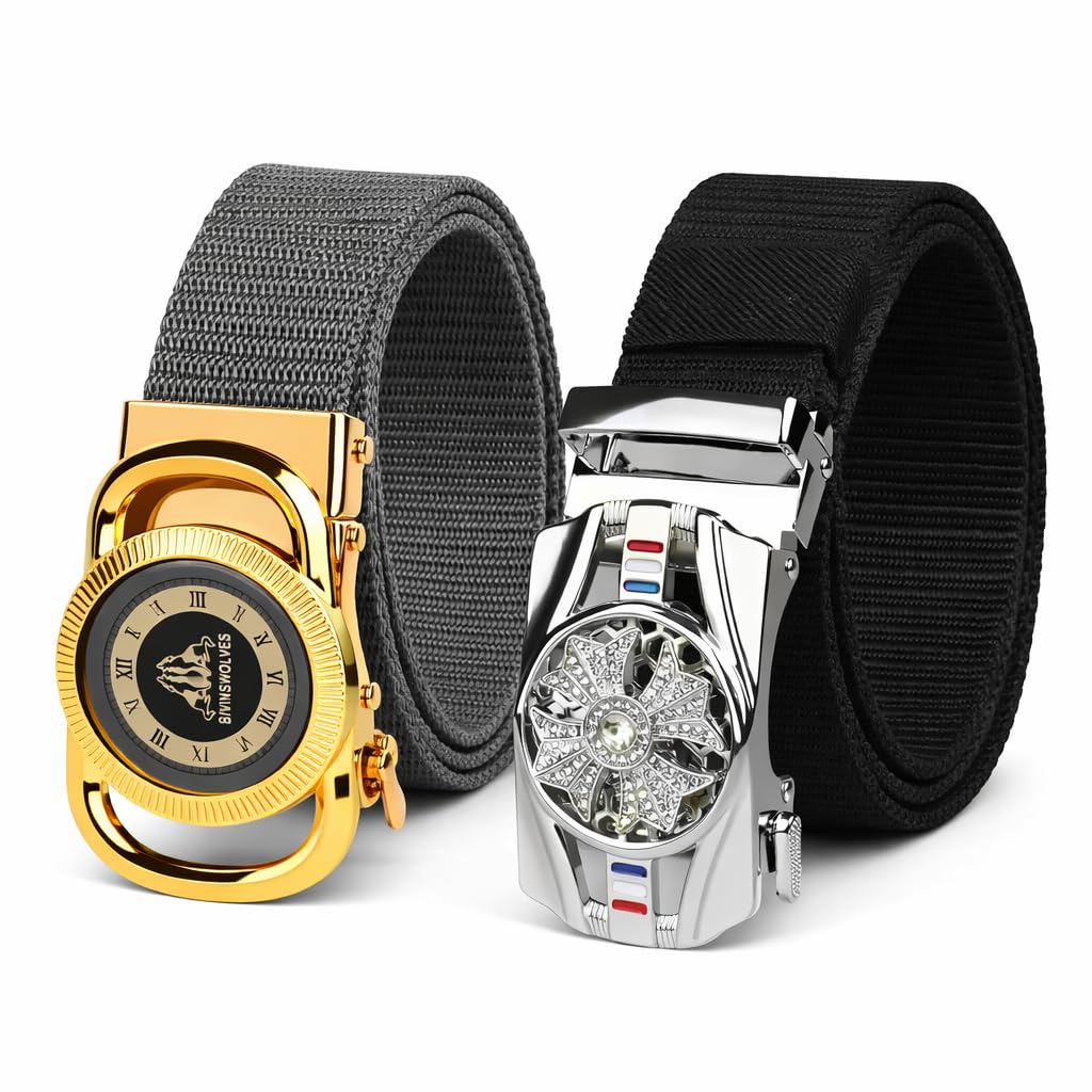 tpm Men’s Designer Nylon Belt with Premium Metal Buckle – Adjustable Stylish Belt for Jeans, Trousers (Free Size)-picture-56