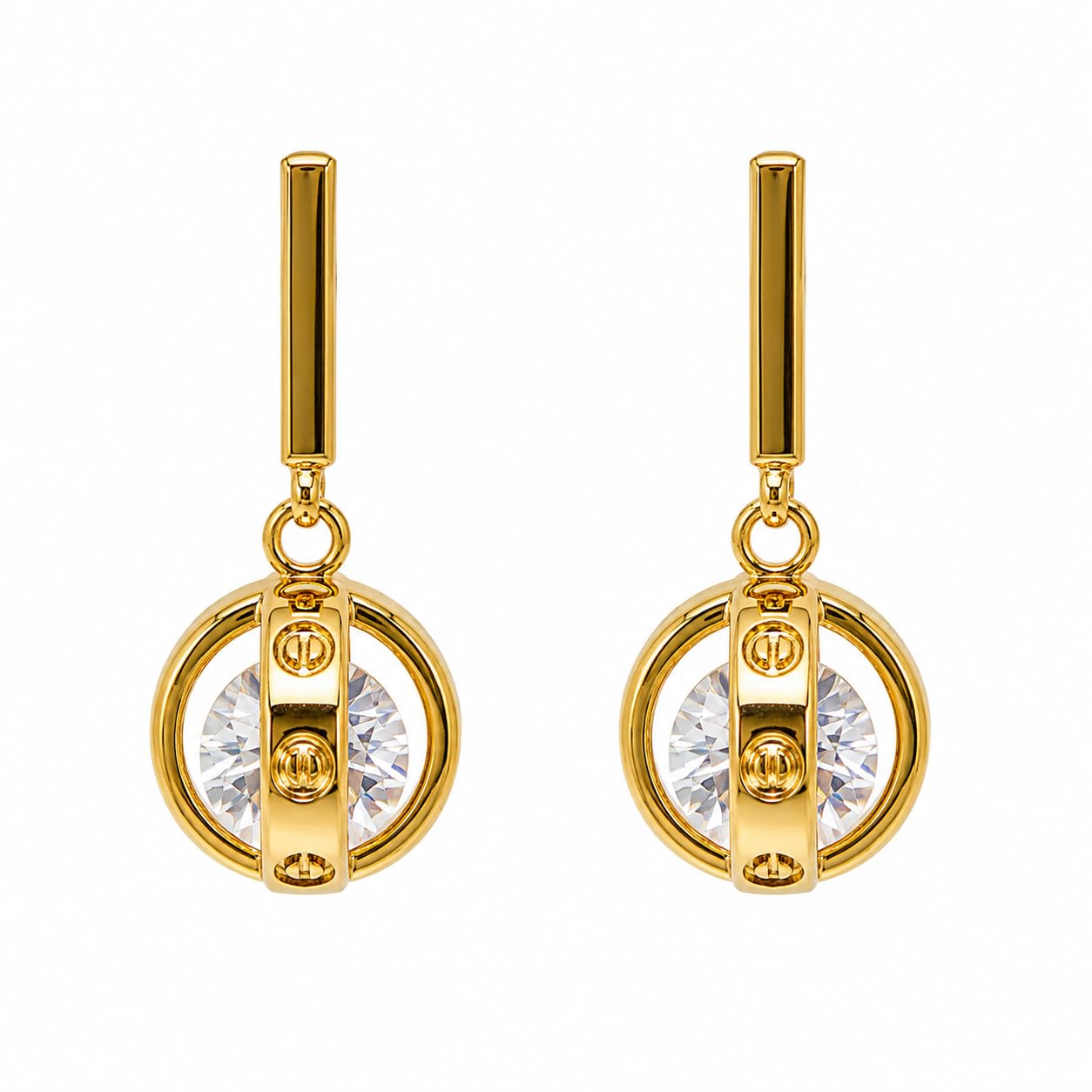 Sparkling Crystal Drop Earrings with Elegant Design for Women
