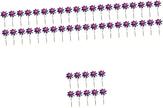 50 Pcs Windmill Reflective Pinwheels Kidcraft Playset Pinwheels for Toys for Boys Garden Pinwheels Ground Stake Wind Yard Windmill Windmills for The Yard Garden