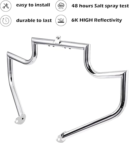 Miniatura 2 de Kinglemc Barra de choque Protector de motor Barra de carretera para Harley Davidson Touring Road King Street Glide Electra Glide CVO y Trike modelos