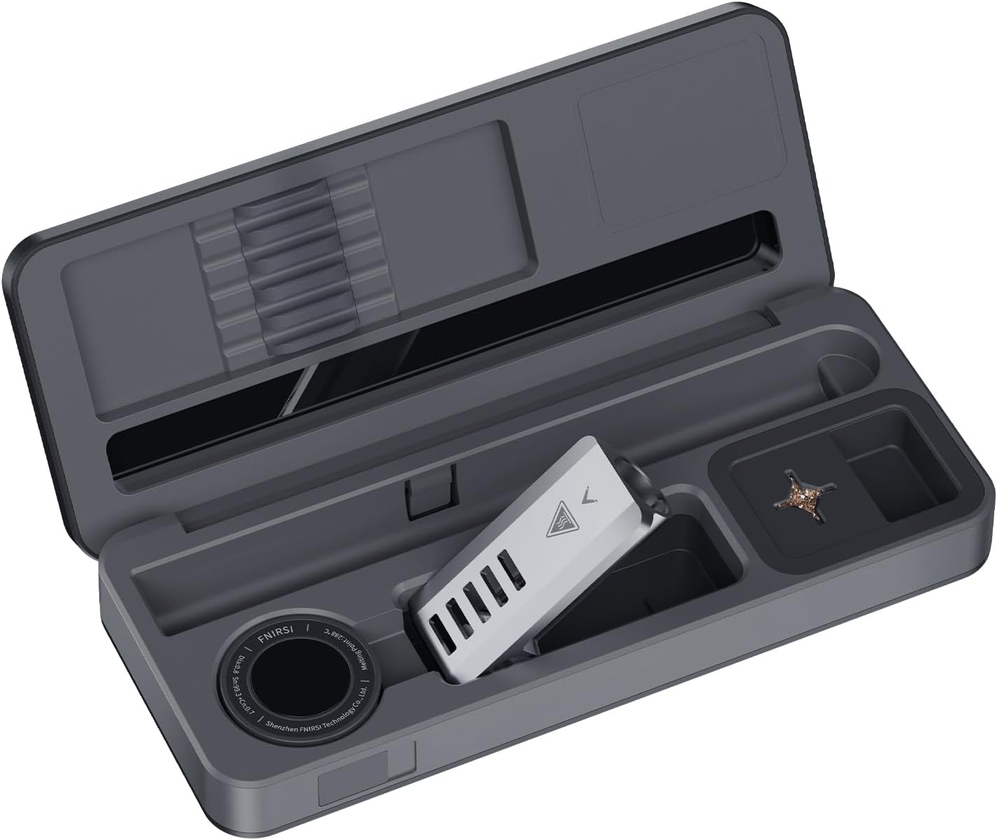 FNIRSI HS-02A Soldering Iron Kit Storage Box, HS02A Exclusive Storage Case, Holds Soldering Iron, Soldering Iron Tips, Including Soldering Iron Stand, Brass Tip Cleaner, Solder Wire