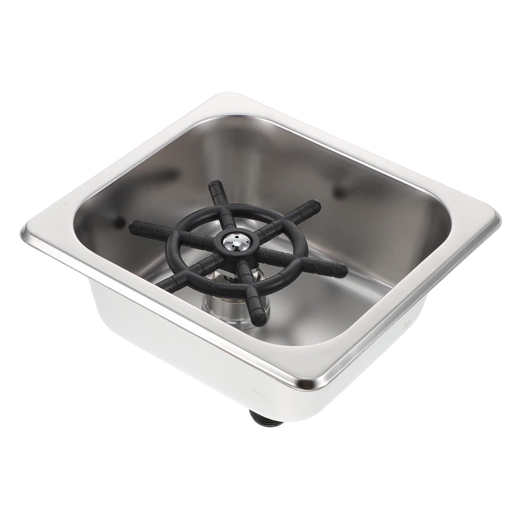 HOMSFOU Lavabicchieri in Acciaio Inox Connettore 1/4 Pollice | Bottiglia e Tazza, Argento, Silicone, Installazione Facile, per Bar e Uso Domestico