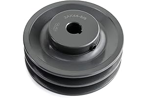 QWORK Double Groove Web Sheaves: 4.25"OD 5/8" Bore V-Belt Sheave for V-Belt (2AK4458)