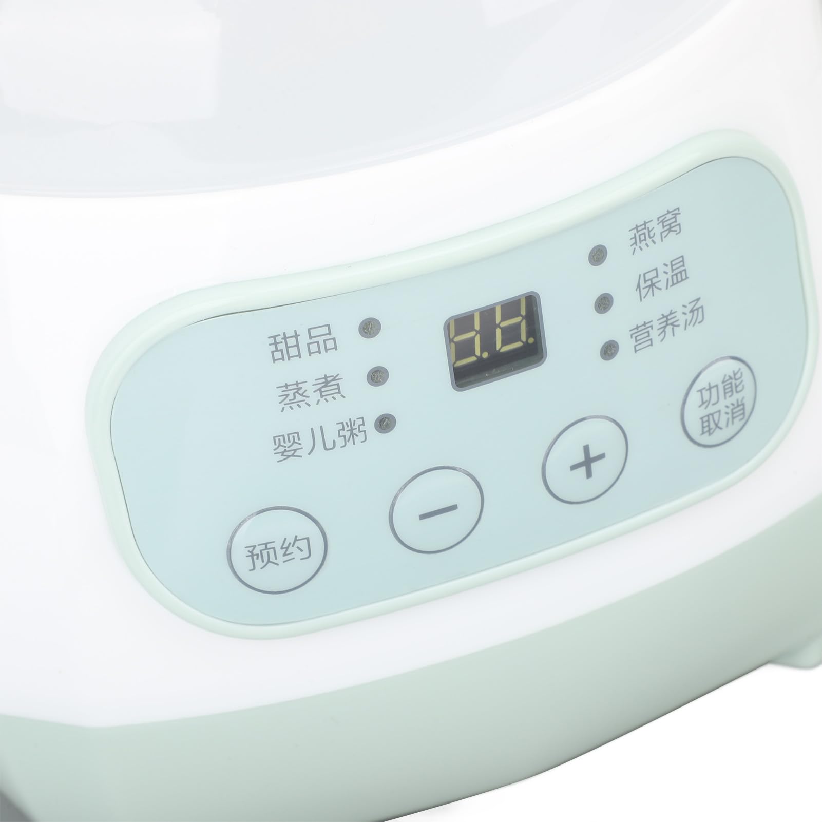 Fdit Wolnowar Elektryczny 200 W, pojemność 1 L, Ceramiczny Garnek do Duszenia z Timerem do Zupy Ziołowej „ptasie gniazdo”, Zdrowe Gotowanie, Bezpieczny, Bez Promieniowania, (Wtyczka UE 220 V)