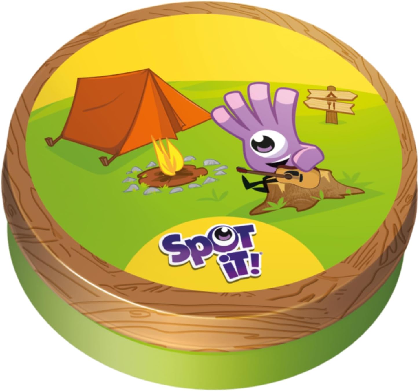 Asmodee Spot It! Camping Card Game (2024 Refresh) - Eco-Blister Edition, 5-in-1 Visual Perception Game for Quick Reflexes and Family Fun, Ages 6+, 2-8 Players, 10 Minute Playtime