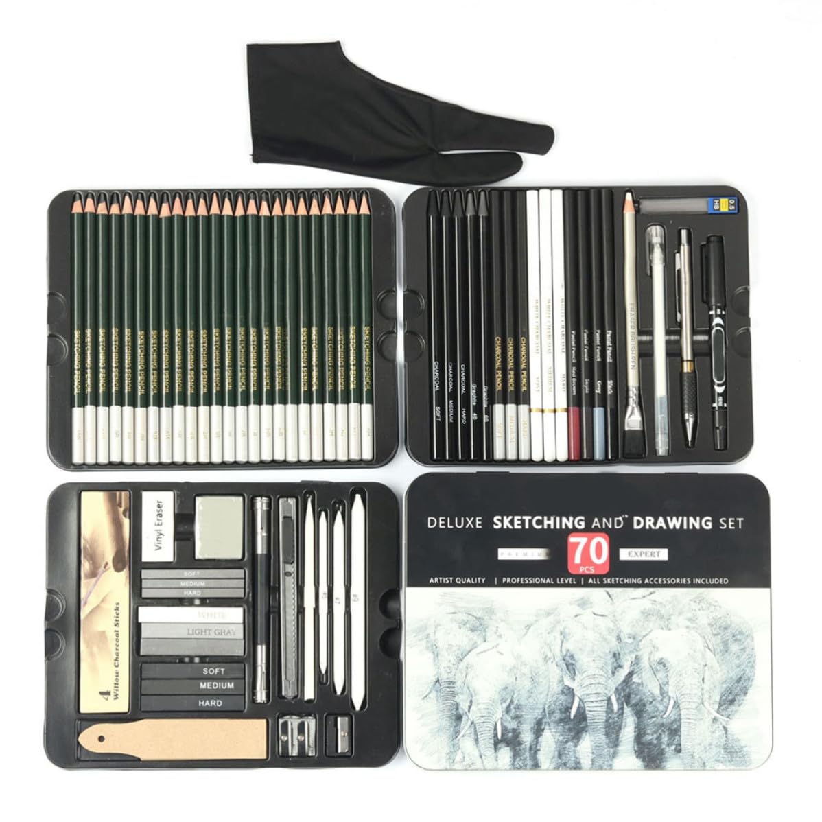 1 Caja Set de Lápices de Dibujo para Escuela y Oficina, de Hierro