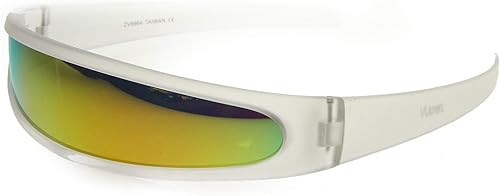 Miniatura 6 de Gafas de sol futuristas estrechas con espejo de color Cyclops