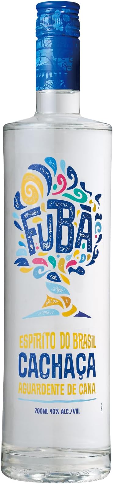Fubá Cachaça 70 cl 40% ABV Crafted for Authentic Brazilian Cocktails | Handcrafted Traditional Cachaça Made in Small Batches Perfect for Caipirinhas, Mules and Light, Refreshing Cocktail Creations