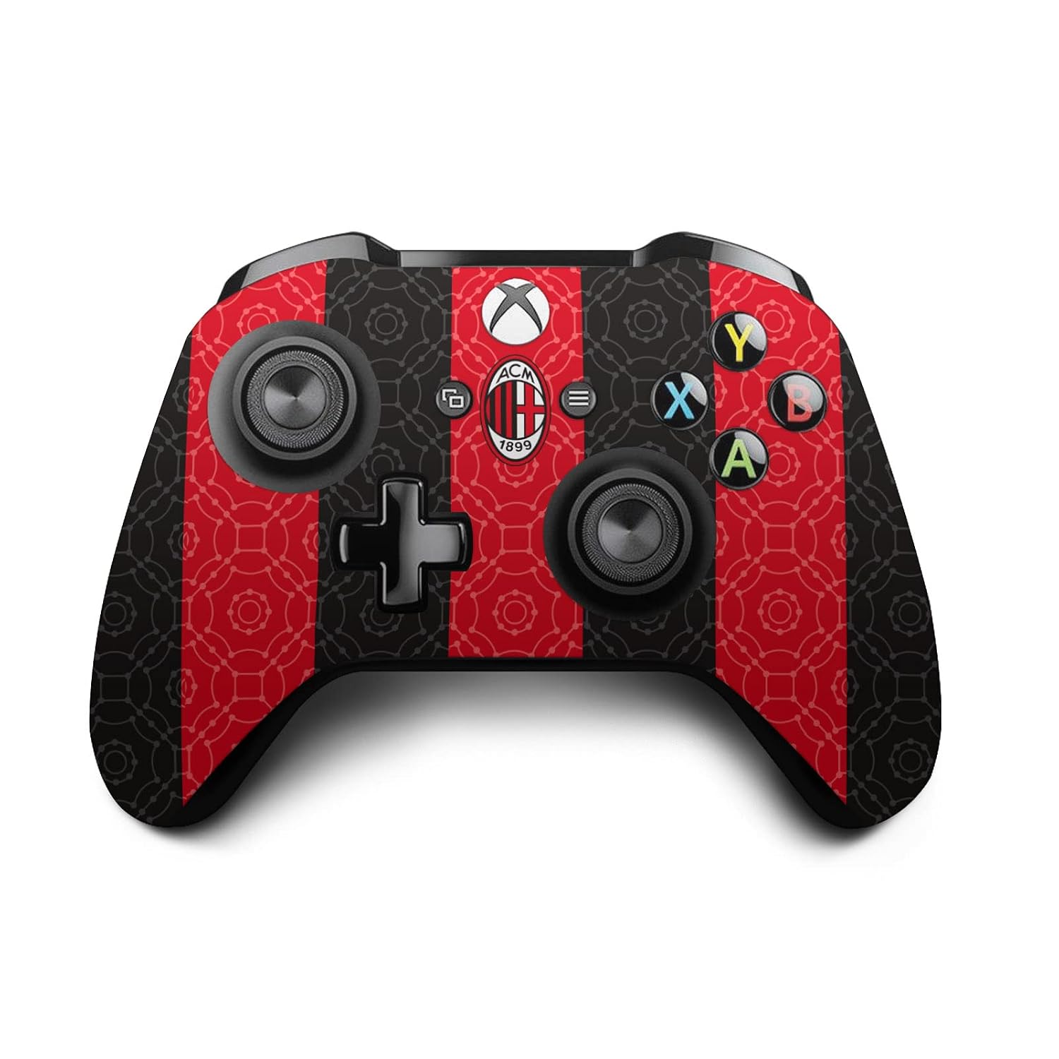 Head Case Designs Officially Licensed AC Milan Home 2020/21 Crest Kit Vinyl Sticker Gaming Skin Decal Cover Compatible With Xbox One S Console and Controller Bundle