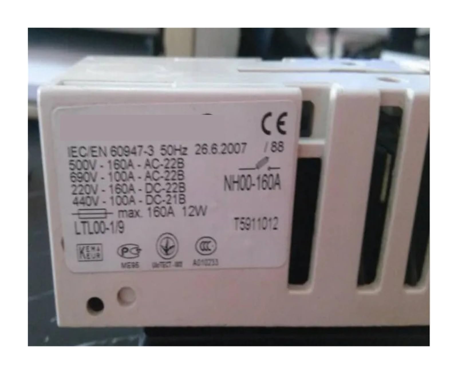Base de fusible LTL00-3/9 100A T500113000 haute sécurité