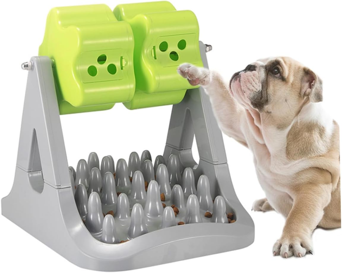 Automatic Dog Food Dispenser Choking Design Rotatable PET Feeder Bowl 1-Piece Training Toy for Dogs