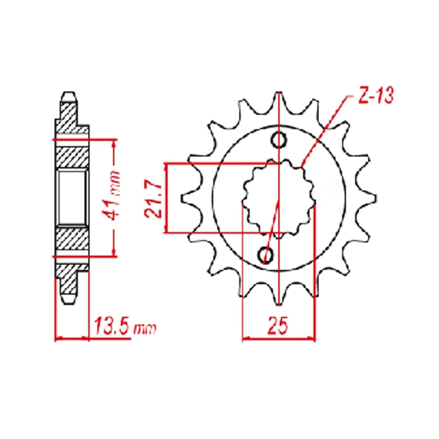 525 16T 16 Tooth 525-16T Front Sprocket Gear Staring Wheels Cam for XL600 XL600V Transalp XL 600 700 XL700V XL700 XL700VA