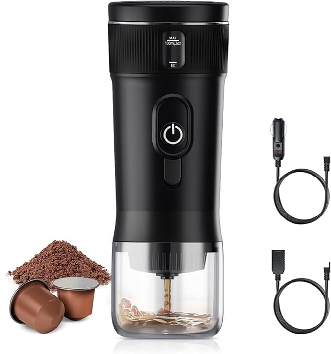 Cafetera Portátil para Auto y Viajes con Presión de 15 Bar y 1 Taza miniatura 2