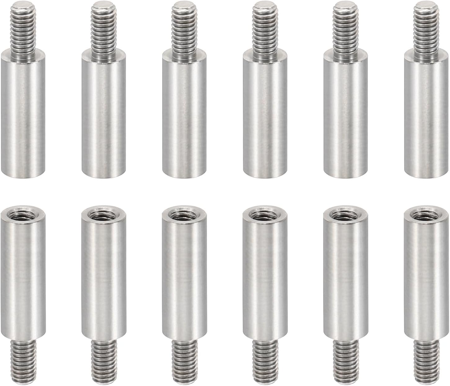 12pcs M3 Standoffs, M3 13+6mm Spacer Standoffs Steel Threaded Standoffs Screws Kit 3mm ID 5mm OD Metric Male Female Thread Adapters for Circuit Board PCB RC Drones Motherboard