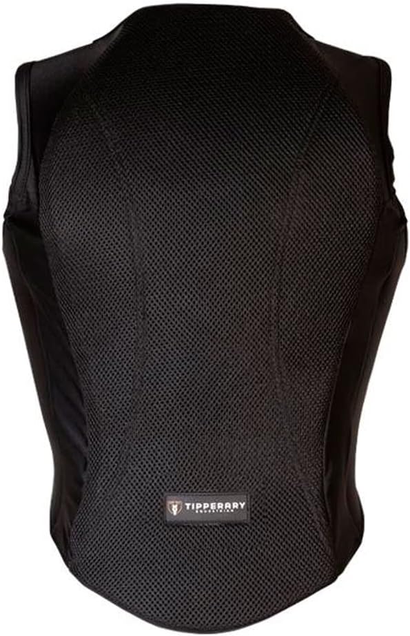 Tipperary Adult Lightweight Breathable Flexible Moisture-Wicking Horse Riding Equestrian Contour Air Mesh Back Protector, Medium, Black