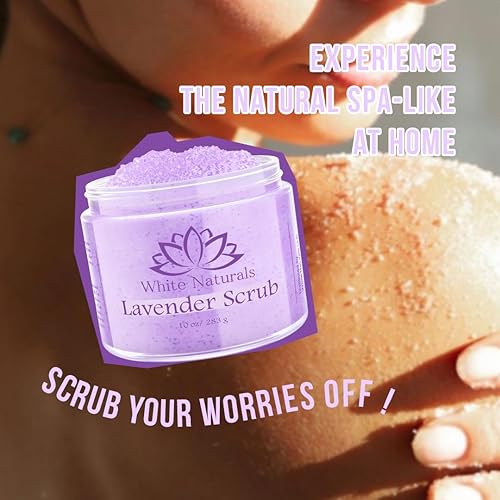 Miniatura 2 de Sale! Exfoliante corporal de lavanda, exfoliante suave orgánico para piel súper suave, exfoliante natural y puro de aromaterapia para limpiar, 12