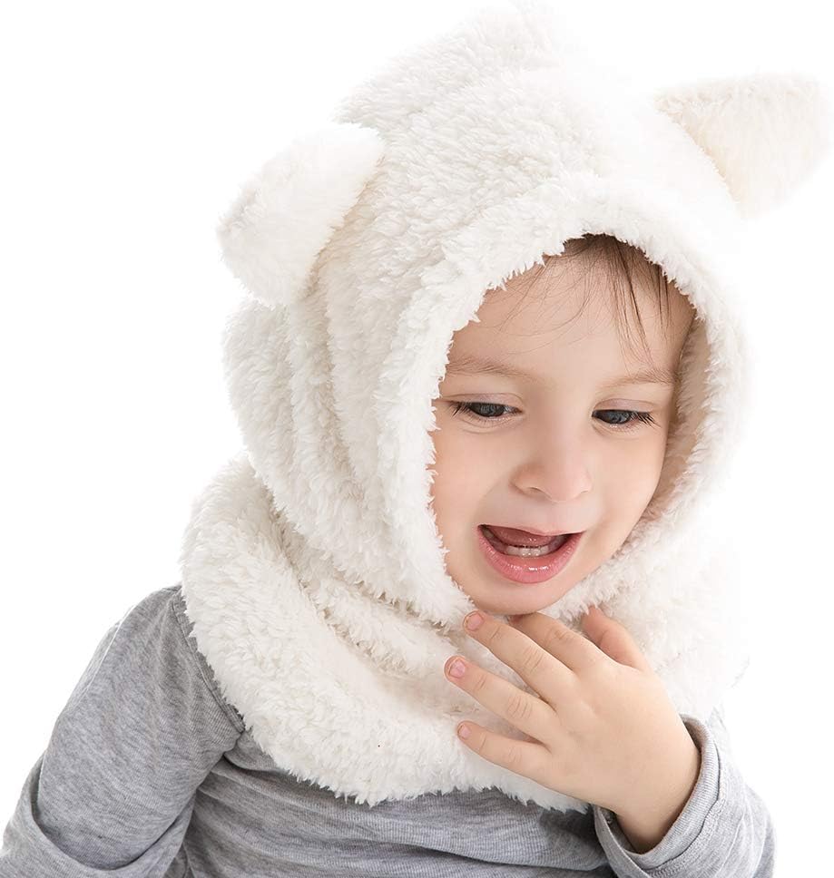 Baby Girls Winter Hat Boys Warm Scarf Hat Kids Thick Earflap Hood Cap with Ear 6M-7T - Image 3