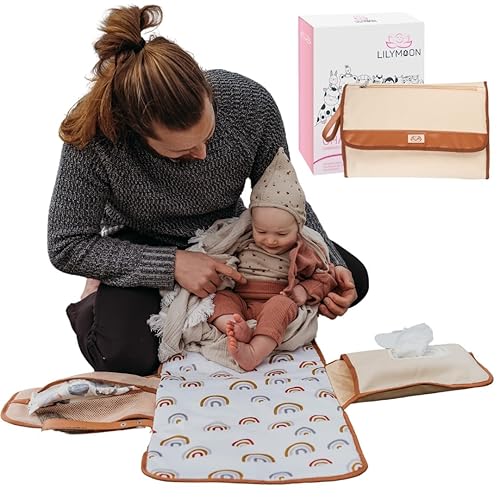 LilyMoon Cambiador de pañales portátil - Cambiador portátil Oeko-TEX para bebé (estándar)