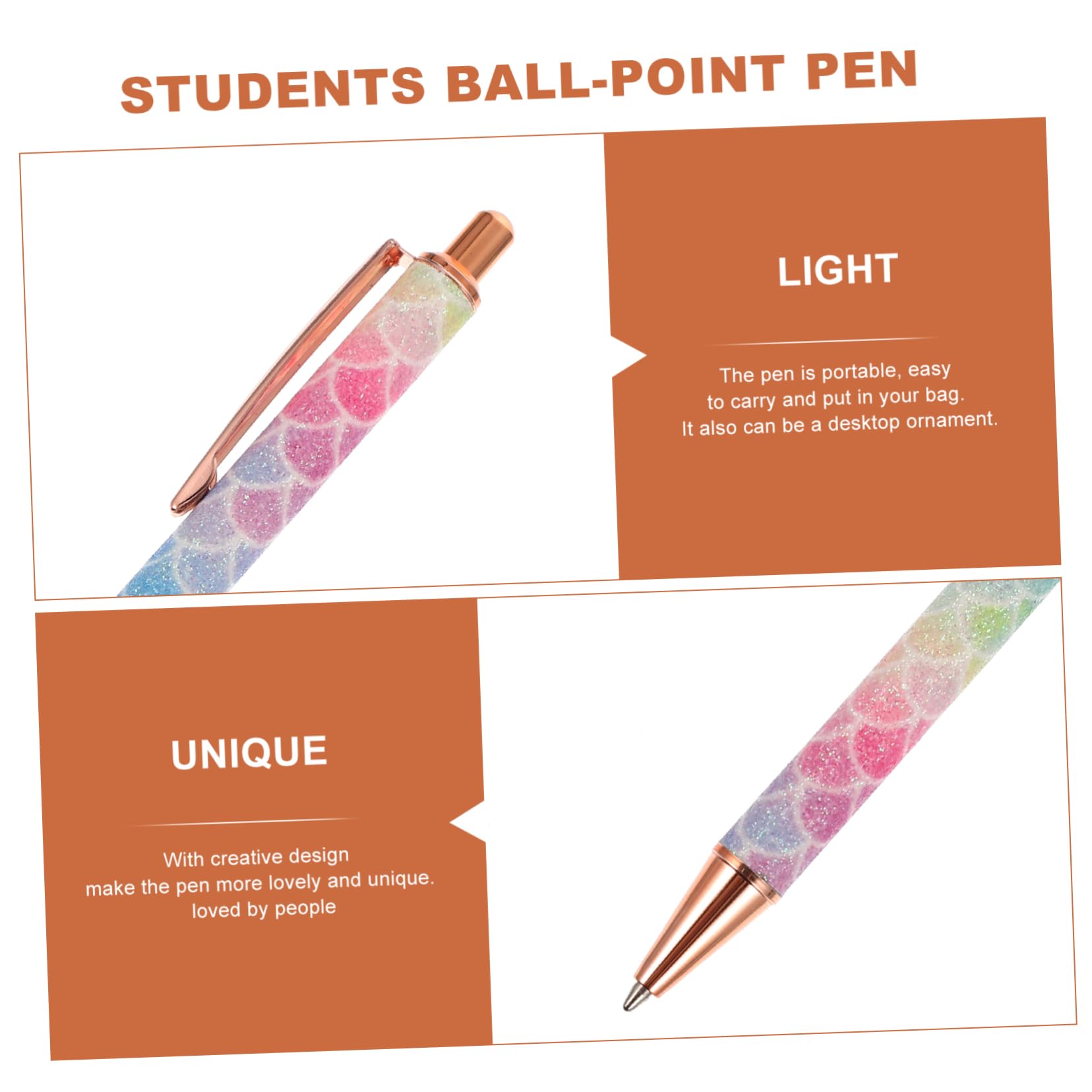 30pièces Stylo à Bille Créatif Rétractable Lot De Stylos à Paillettes Pour Étudiants Et Fournitures Scolaires