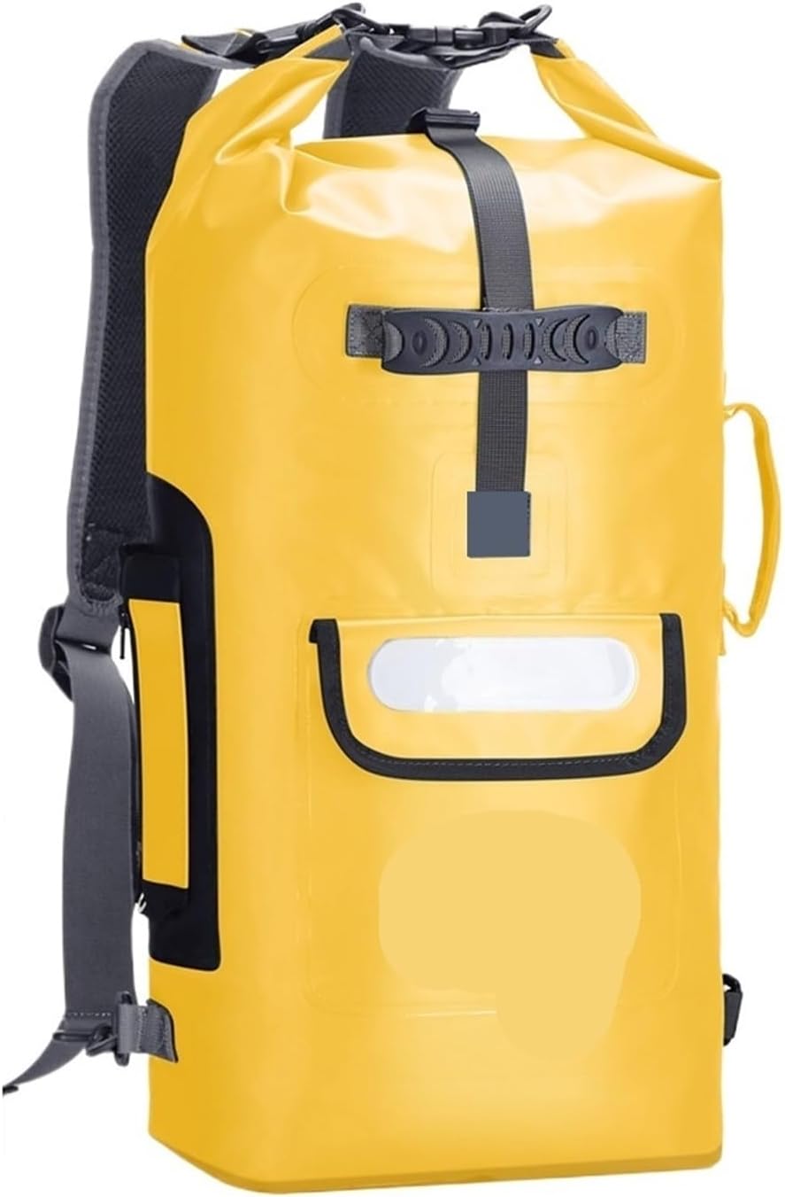 Waterproof Bag for Women Men Dry Backpack for Sports Kayaking Beach Boating Canyoning(Yellow,30L)