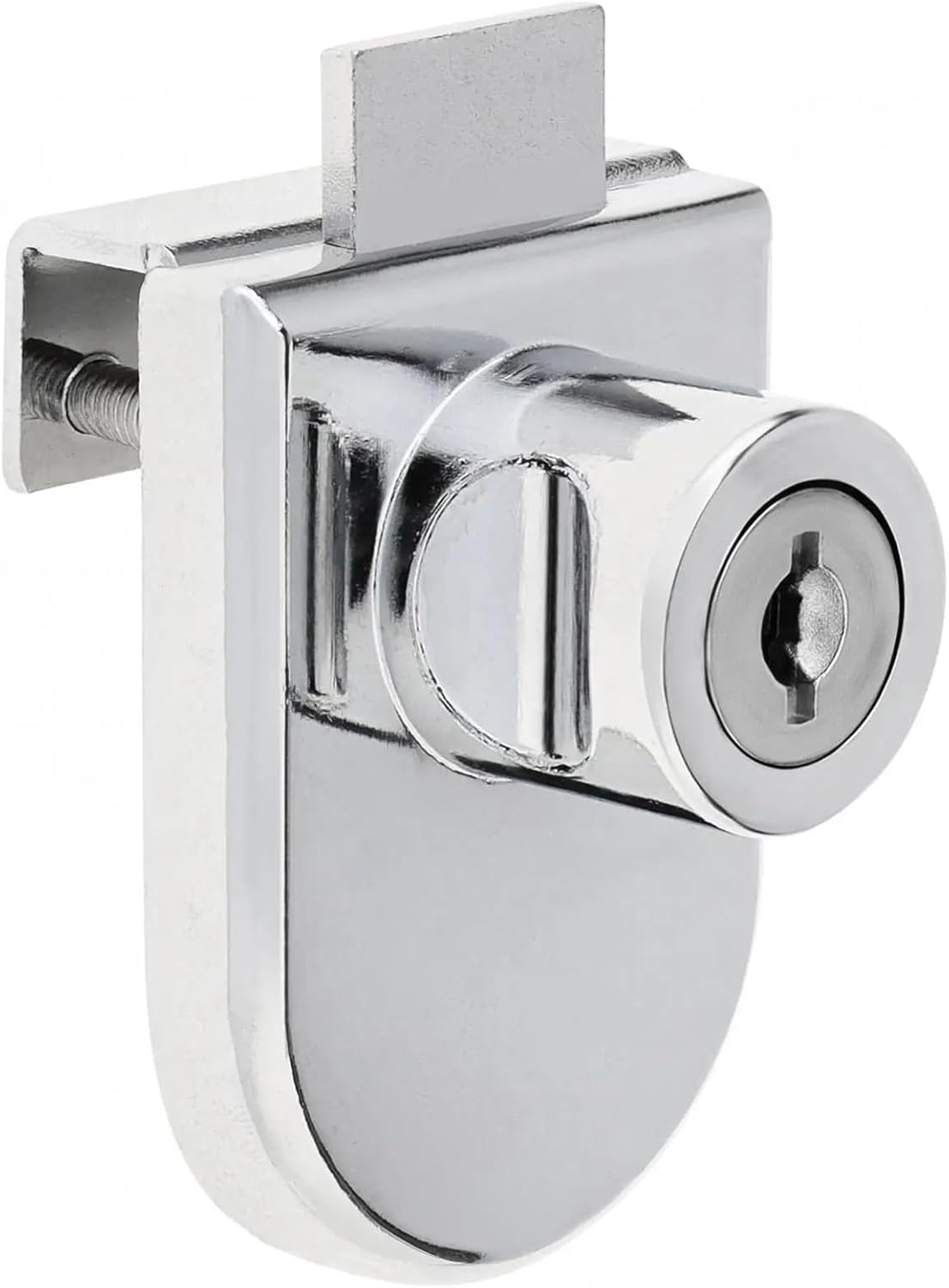 Zinc Alloy Glass Door Lock for Bathroom Toilet Shop Latch Bolt Ground 1Pcs