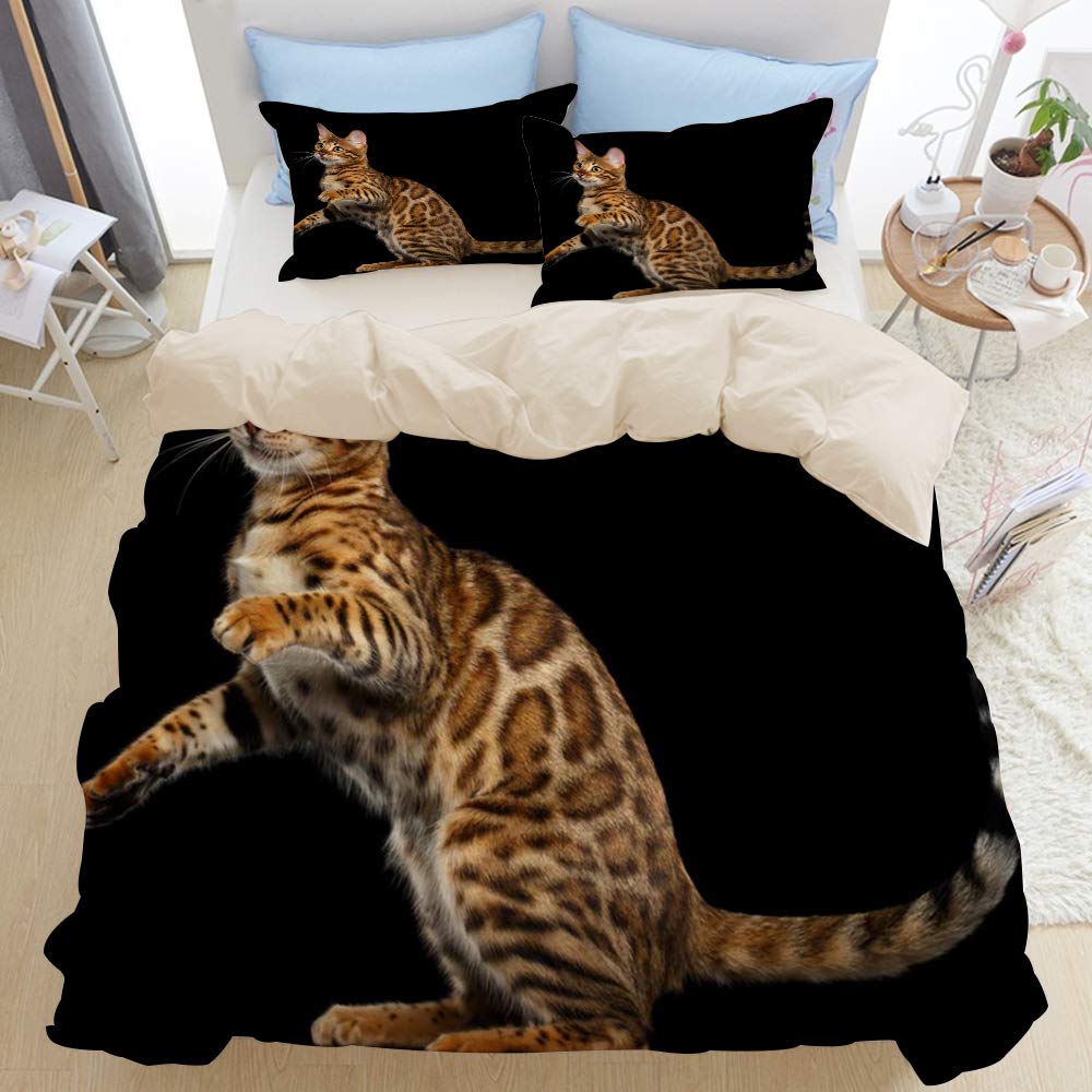 Amazon Kimdface 布団カバー 3点セット ペットジャンプ猫黒背景 寝具カバー 洋式 和式兼用 ベッドカバー 掛け布団カバー 肌に優しい ピーチスキン加工タイプ シングル 150 X 210cm 寝具カバーセット オンライン通販
