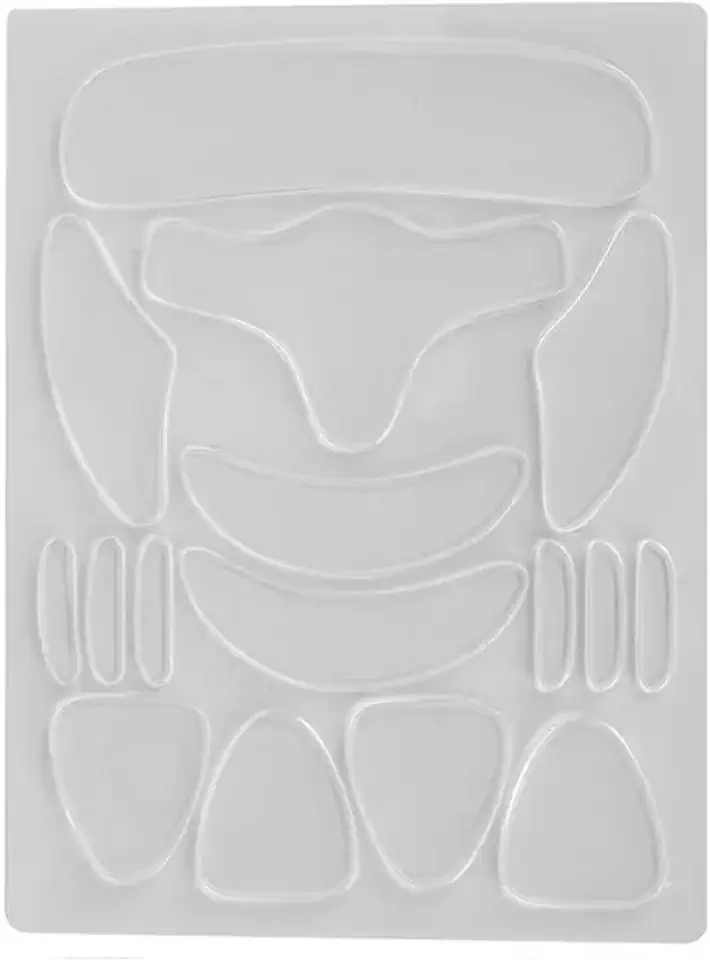Kit Facial Reutilizável em Gel de Silicone com 16 Peças para Auxiliar nas Linhas de Expressão do Rosto - Confortável e Não Invasivo