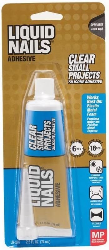 LIQUID NAILS 2.5 Oz. Clear Small Projects Multi-Purpose Adhesive Pack of 6 Pack of 6